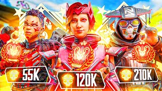 385000 Kill Apex Predator 3 Stack  Teamwork Badge In RANKED Apex Legends Season 17 [upl. by Ihsorih673]