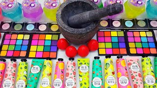 Satisfying Video How To Make Rainbow🌈 Slime Mixing Eyeshadow Makeup Glitter Slime Studio ASMR 💖10 [upl. by Enaed]