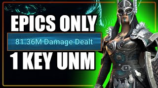 EPIC CHAMPS WRECK THE CLAN BOSS  NO UNKILLABLE 1 KEY UNM  Raid Shadow Legends [upl. by Eednac]