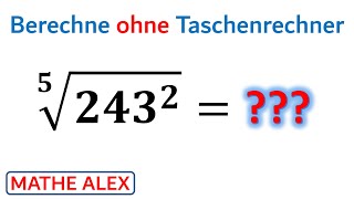 Berechne ohne Taschenrechner  Mathe Rätsel  Potenzen berechnen  Kopfrechnen  Mathe Alex [upl. by Eelyam]