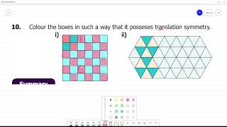 6 TN Maths Term III 4SYMMETRY Exercise 42 10 Colour the boxes in such a way that [upl. by Isis]