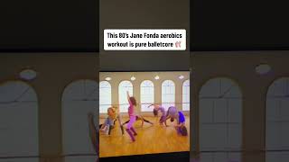 This 80’s Jane Fonda aerobics workout is pure balletcore [upl. by Concordia]