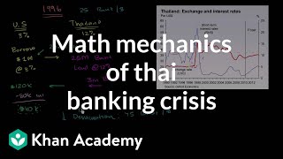 Math mechanics of Thai banking crisis  Foreign exchange and trade  Macroeconomics  Khan Academy [upl. by Alram]