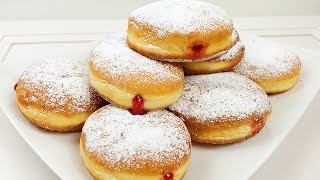 Bestes Berliner Rezept mit Nutella und Marmelade  Kreppel  Krapfen  Pfannkuchen [upl. by Banyaz]