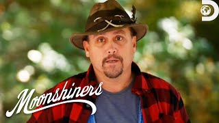 How Mike and Jerry Outsmart the Competition With Orange Moonshine  Moonshiners  Discovery [upl. by Adnofal481]