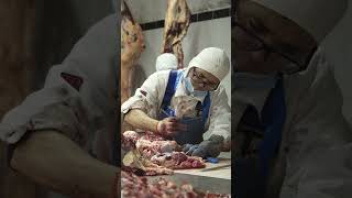 hard work cutting up meat carcasses shorts meatoxvealminced meatbeefsteakfilletcutting [upl. by Fisken]