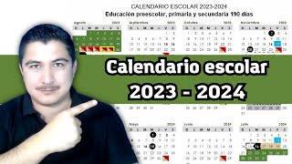 Calendario escolar 2023  2024  Anteproyecto [upl. by Conn]