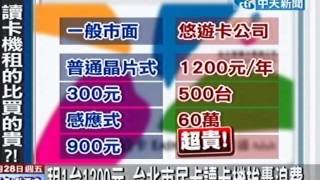 租1台1200元 台北市民卡讀卡機挨轟浪費 [upl. by Yalcrab6]