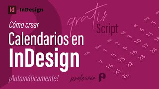 📆 Cómo crear un calendario automáticamente en InDesign [upl. by Lema]