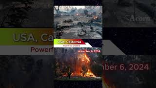 USA California Wildfire Burns Homes in Ventura County [upl. by Atinaujnas]