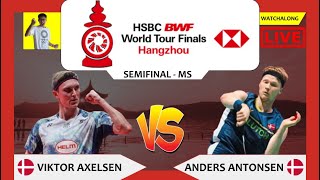 VIKTOR AXELSEN 🇩🇰 vs ANDERS ANTONSEN 🇩🇰 LIVE World Tour Finals 23 总决赛 SF  Darence Chan Watchalong [upl. by Einamrej]