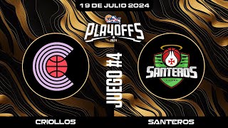 Criollos de Caguas vs Santeros de Aguada  Juego 4  BSN2024 [upl. by Atteoj136]