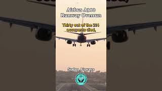 Airbus A310 Runway Overrun  Wet Runway  Sudan Airways  planecrash youtubeshorts shorts [upl. by Coheman]