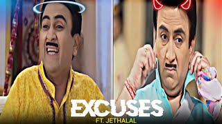 EXCUSES FT JETHALAL  TMKOC Tmkoc Edit  Tmkoc Excuses Status  Excuses Song [upl. by Dasi]