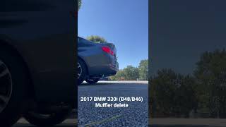 BMW 330i B48 2017 Muffler Delete [upl. by Nnyleitak]