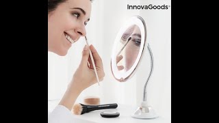 MIROIR GROSSISSANT À LED AVEC BRAS FLEXIBLE ET VENTOUSE MIZOOM INNOVAGOODS [upl. by Olney330]