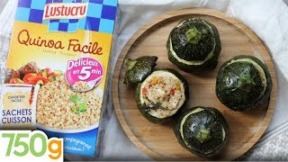 Recette de Courgettes rondes farcies au quinoa  750g  EXPRESS [upl. by Airemat926]