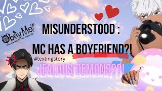 JEALOUS DEMON BROTHERS😳😈 ObeyMe Textstory  Misunderstood MC has a boyfriend 💕 [upl. by Cicely839]