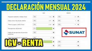 Declaración mensual SUNAT 2024 Régimen Especial ¿Cómo declarar mi impuesto mensual [upl. by Say]