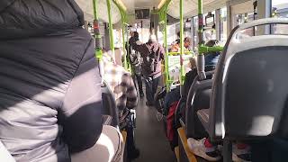 electric thrash action First west Yorkshire Yutong E10 route 5 to Halton moor 68801 YD70 CGF [upl. by Aysahc]