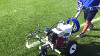 Valspar Field Marking Demo with Graco LineLazer 3400 [upl. by Nref970]