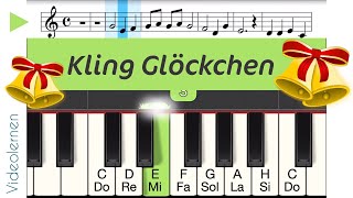 Kling Glöckchen  Keyboard  Klavier  Melodica spielen Kling Glöckchen klingelingeling [upl. by Goode174]