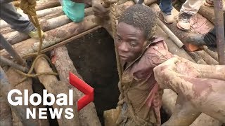 8 found alive after flooding of Zimbabwe mine [upl. by Gnud]