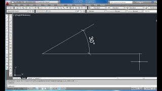 AutoCAD tutorial membuat garis dengan sudut kemiringan [upl. by Corbet]