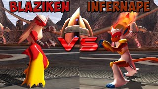 Pokemon battle revolution  Blaziken vs Infernape [upl. by Baruch131]