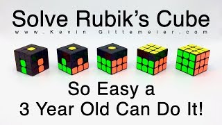 How To Solve Rubiks Cube So Easy A 3 Year Old Can Do It Full Tutorial [upl. by Seagrave80]