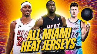 EVERY Miami Heat Jersey Ever Made  1988 to 2024 🏀🔥 [upl. by Acsicnarf]