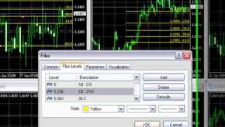 Adding Prices to Fibonacci Levels  MT4 Tutorials [upl. by Lyreb]