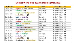 ICC Cricket World Cup 2023 Schedule amp Time Table [upl. by Squier]