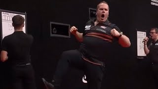 Dirk van Duijvenbode fall incident WALKON  FULL GAME  INTERVIEW  2023 Dutch Darts Championship [upl. by Vincentia]