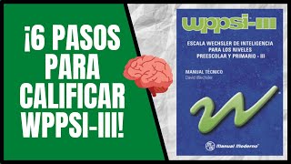 ¿Cómo calificar WPPSIIII Escala Wechsler de inteligencia para los niveles preescolar y primario [upl. by Fleda]