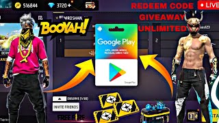 FREE FIRE LIVE REDEEM CODE GIVEAWAYS FF LIVE TEAMCODE GIVEAWAY FF LIVE DIAMOND GIVEAWAYgiveaway [upl. by Wurtz343]