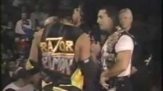 Bret Hart attacked by Razor Ramon and Ric Flair [upl. by Amitie]