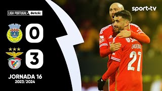 Resumo Arouca 03 Benfica  Liga Portugal Betclic  sport tv [upl. by Akinhoj749]