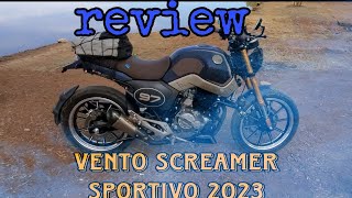 review de la vento screamer SPORTIVO 250 2023 fachaendosruedasMX [upl. by Aimac]