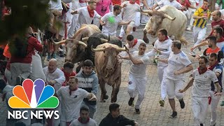 Pamplonas Running Of The Bulls Is Back [upl. by Mcnamee]