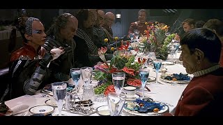 Star Trek VI The Undiscovered Country 1991  Dinner Served Romulan Ale scene [upl. by Haisoj]