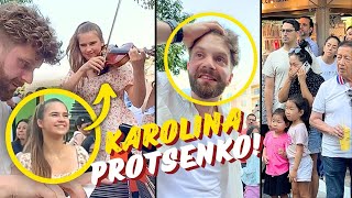 I met KarolinaProtsenkoViolin at the SHOPPING CENTER 😱🎻😍 [upl. by Aenal]