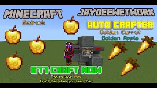 Golden Carrot amp Apple Auto Crafter TUTORIAL Minecraft Bedrock AKA Middle Finger Crafter [upl. by Drofhsa]