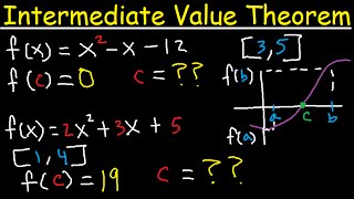 Intermediate Value Theorem Explained  To Find Zeros Roots or C value  Calculus [upl. by Sairtemed]