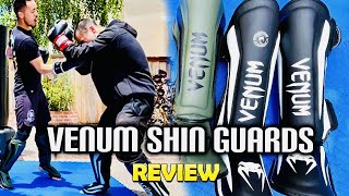 📛 VENUM SHIN GUARDS 📛 REVIEW  SPARRING BEST SHIN GUARDS [upl. by Yesac397]