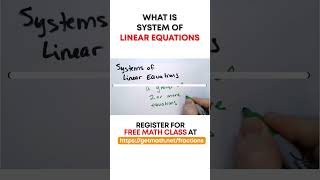 What is System of linear Equations Easy Maths mathstutorial linearequations shorts [upl. by Halsy]