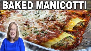 SAUSAGE STUFFED MANICOTTI Recipe Italian Flavored Dish [upl. by Liakim651]