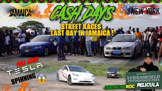 JAMAICA CASH DAY FINALE STREET RACING AT VERNAMFIELD TESLA SPINNING amp E46 M3 RHD THANK YOU 🇯🇲 [upl. by Tirzah]