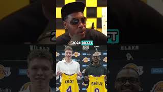 Lebron James Son Bronny James in LAKERS 2024 NBA DRAFT [upl. by Elleirol]