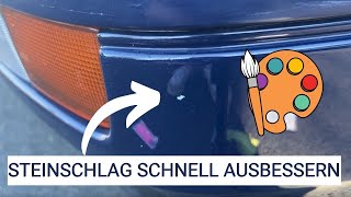 STEINSCHLÄGE und Kratzer im Auto Lack ausbessern und MIT LACKSTIFT AUSLEGEN [upl. by Atikcir]